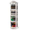 Removable 4 Tiers Wood Beverage Drinks Display Showcase